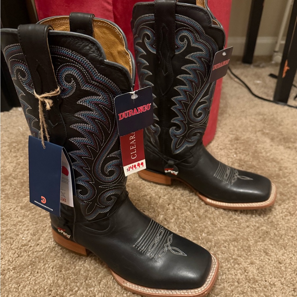 Durango Black and Tan Leather Boots